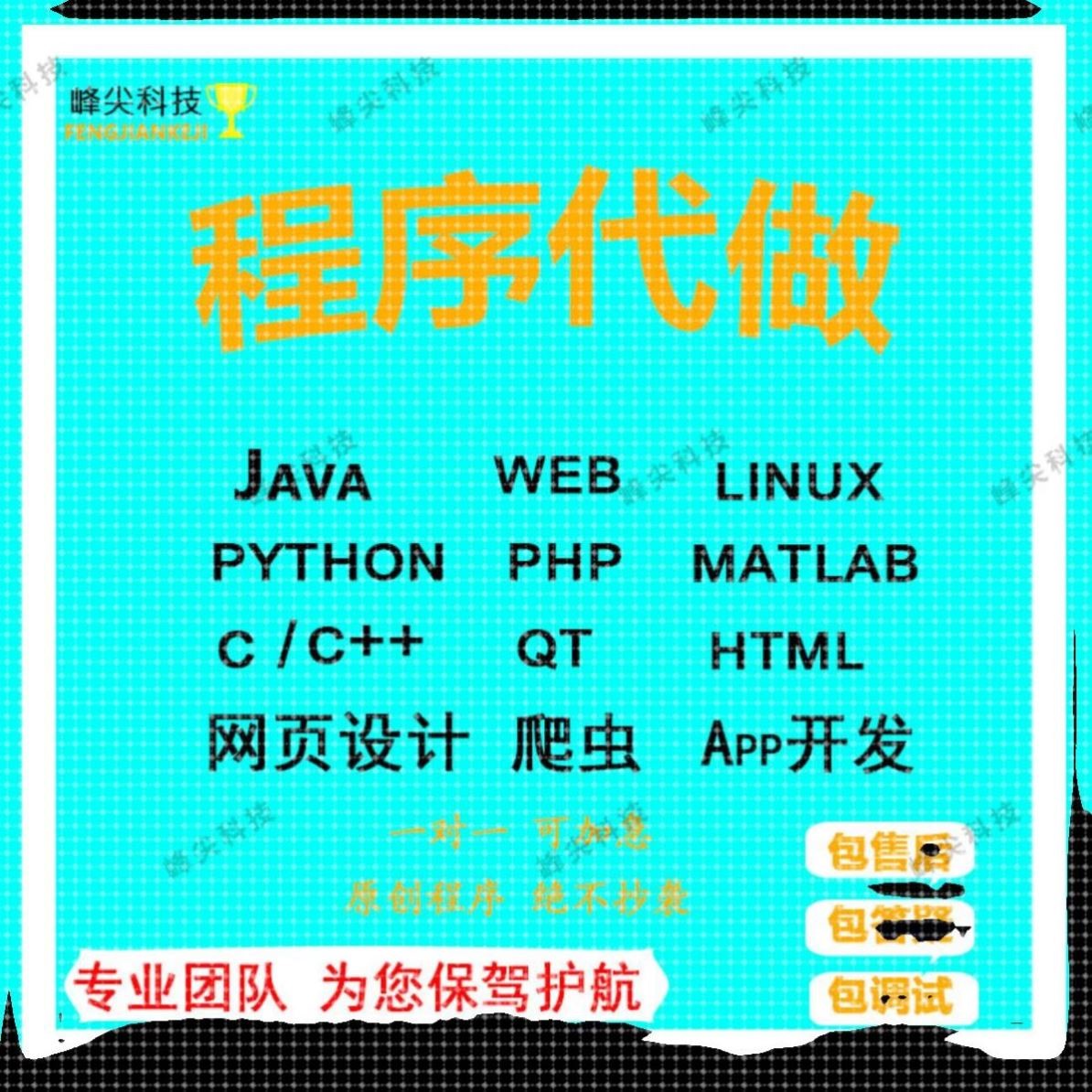 Java代编程python爬虫代写html设计matlab开发c/c++程序qt接单php