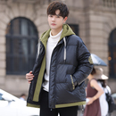 青少年15岁初高中学生12假两件羽绒服16男孩冬装外套13棉袄14棉衣