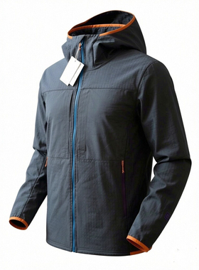 户外机能巴风塔家R2连帽软壳冲锋衣防风防水抓绒衣运动夹克 pata