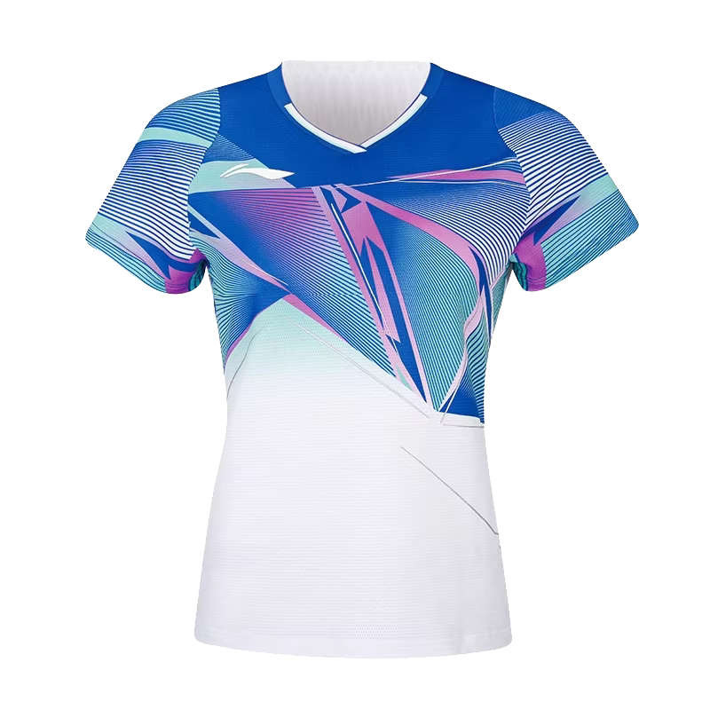 李宁羽毛球服运动短袖国际大赛服女款速干比赛T恤AAYS130