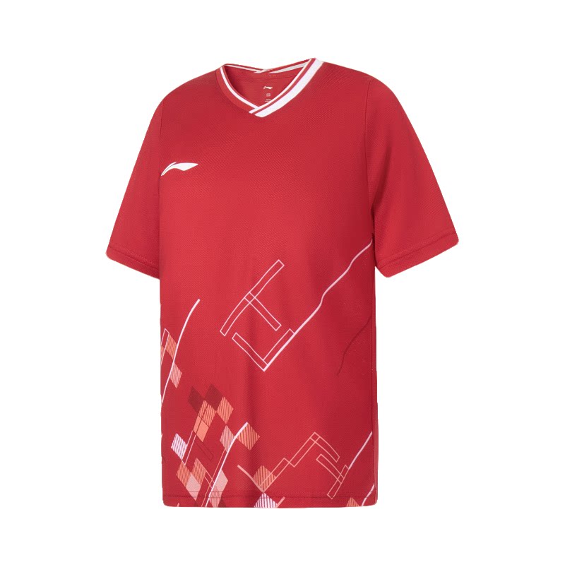 中国李宁男女大童羽毛球系列速干运动服凉爽比赛上衣AAYT056