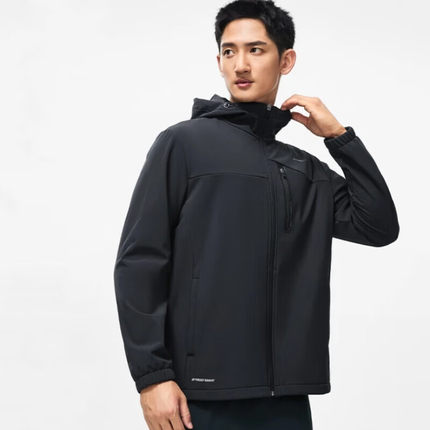 LI-NING/李宁男健身系列男子外套加绒保暖防泼水风衣AFDT631