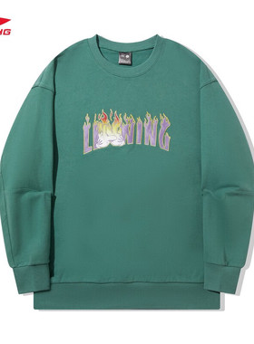 LI-NING/李宁中国 x OG SLICK丨男女同款新款套头无帽卫衣AWDT727