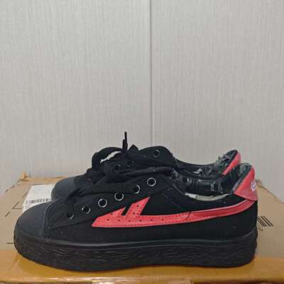 （特价清仓）回力女款运动时尚潮流舒适百搭布鞋0003T黑红