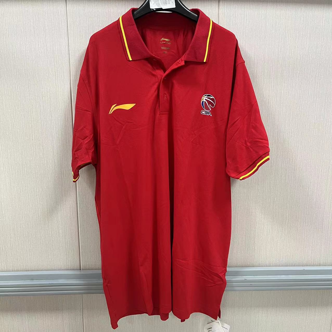 《购买前看详情B品》李宁CBA赞助短袖男子夏舒适宽松POLO衫APLG63