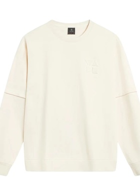 LI-NING/李宁2023新款男子韦德生活套头休闲无帽圆领卫衣AWDT947