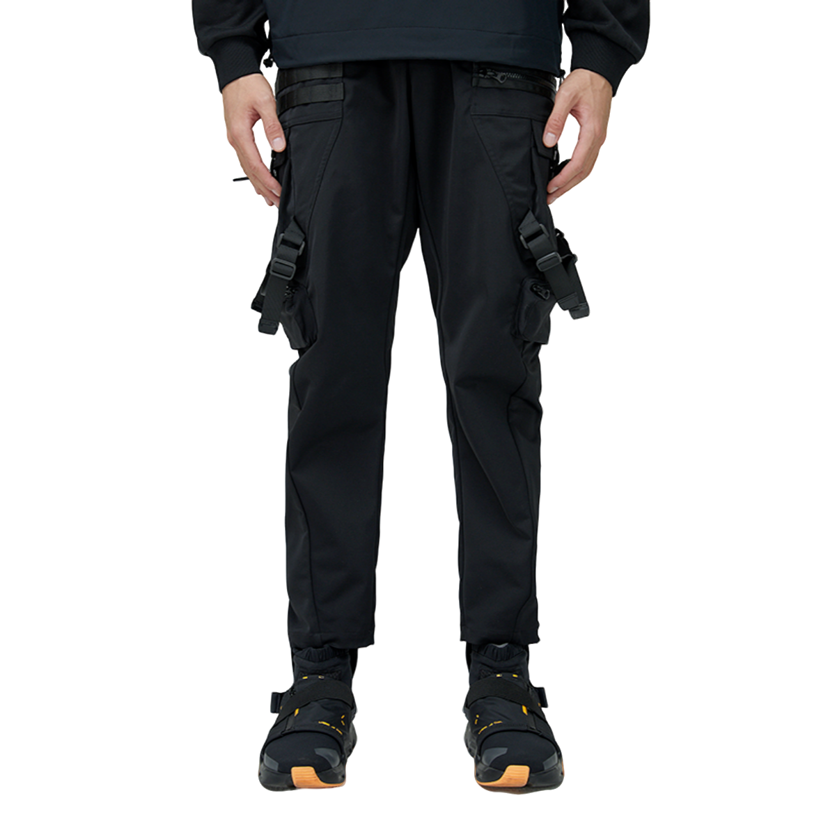 李宁长裤男款LNG都市机能风纯色修身工装风休闲FHAC014