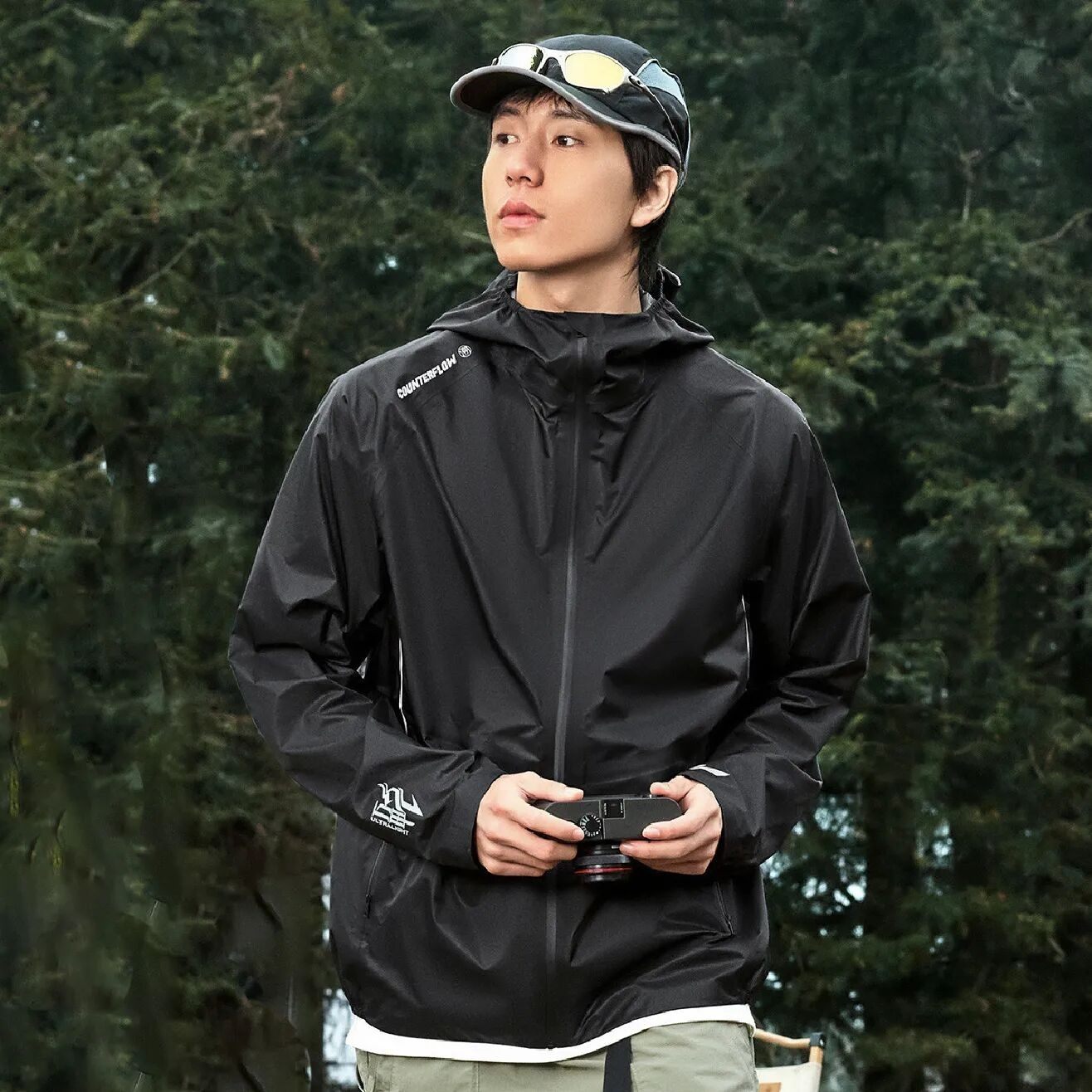 李宁冲锋衣春季CF溯万龙甲单层男女款户外连帽梭织运动服AEMV015