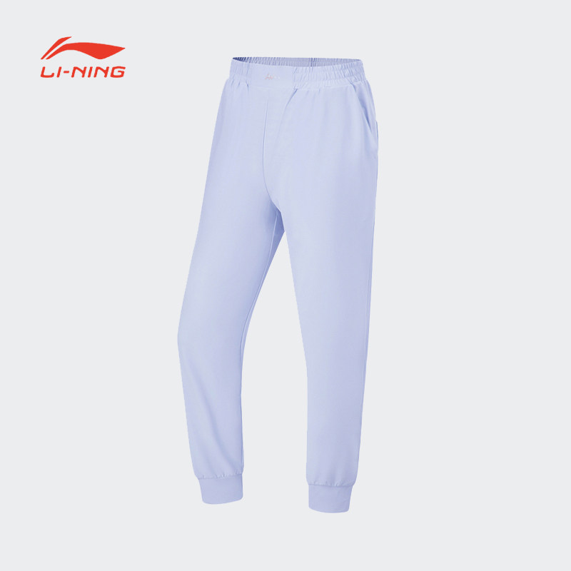 李宁夏季健身系列针织运动裤防晒宽松时尚休闲风长裤女款AKYT236