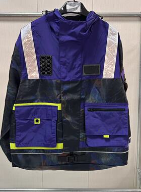 李宁秋季LNG电竞主题系列风衣保暖时尚宽松休闲外套男款FFAC001