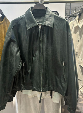 2026春季新款WLJZWFJT 青年男装复古百搭PU皮衣夹克外套UMF140040