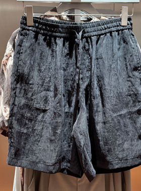 WLJZWFJT潮男装2025夏季款时尚休闲百搭纯色松紧腰 短裤UMF650038