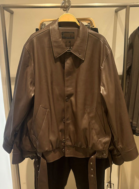 2025秋季新款WLJZWFJTUR男装夹克休闲百搭PU皮夹克外套UMF140062