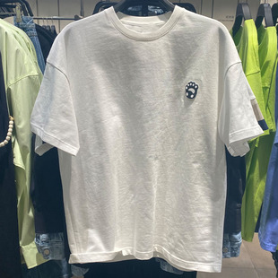 WLJZWFJTUR男装2025夏款新品时尚休闲宽松圆领T恤MV09S4MN2001