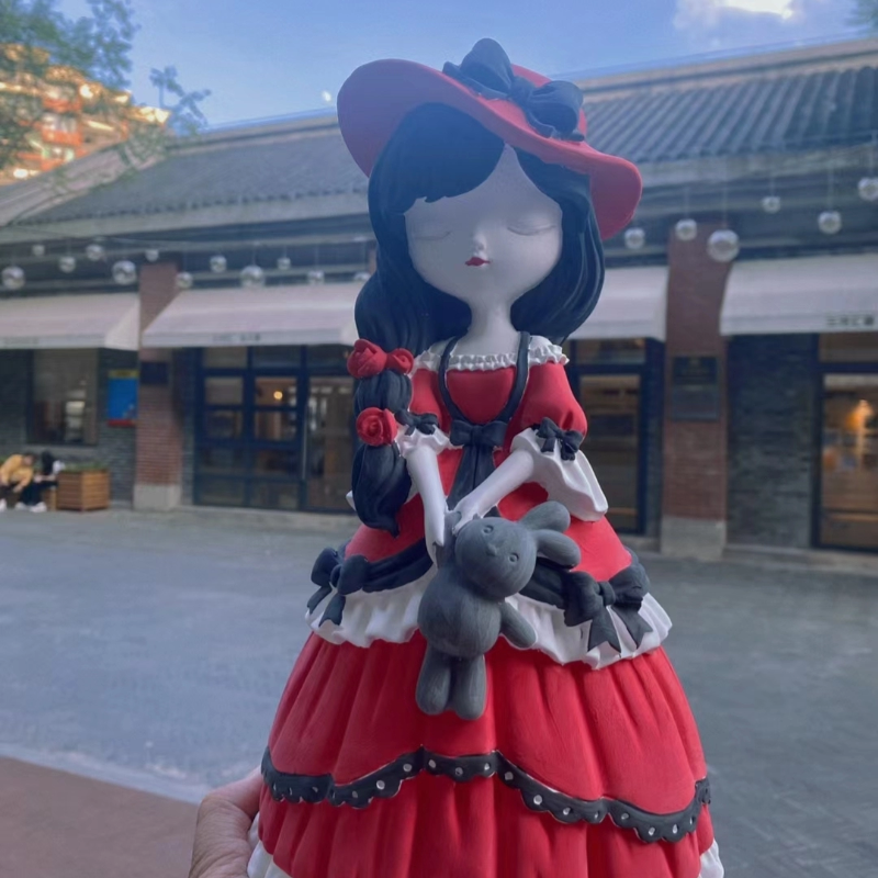 贝蒂公主抱小兔（高26厘米）石膏娃娃涂色存钱罐手工制作创意涂鸦