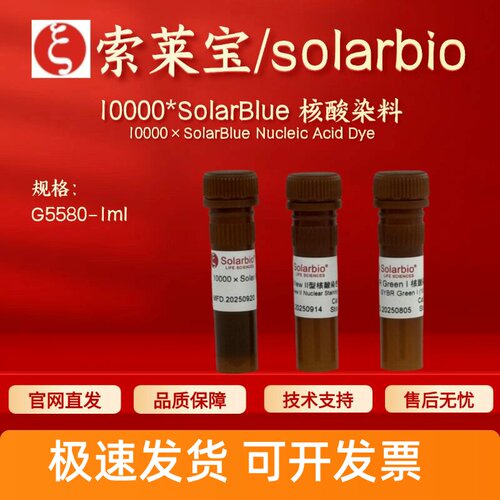 索莱宝solarbio 10000*SolarBlue核酸染料 G5580 1ml 科研试剂