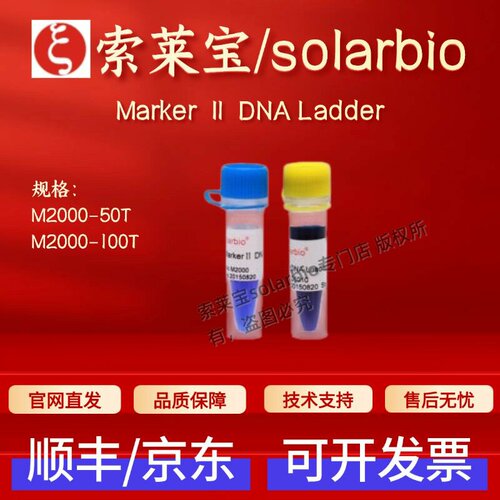 索莱宝solarbio Marker Ⅱ DNA Ladder M2000 50T 100T科研试剂