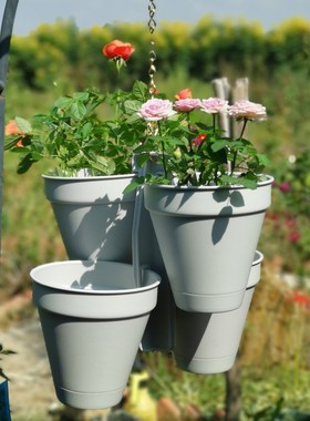 包邮加厚4个盆一组吊兰绿萝矮牵牛草花盆千叶兰常春藤花盆草莓盆