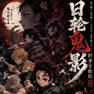 外贸特供鬼灭之刃日轮鬼影斩梦百绘纪收藏小卡动漫同人二创卡牌