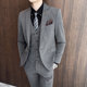 男婚礼修身 韩版 结婚礼服休闲正装 新郎西服套装 伴郎格子西装 三件套