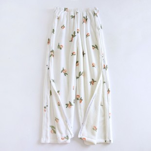 骨科护理裤子女脚骨折保暖裤两边拉链卧床康复期护理裤冬季病号裤