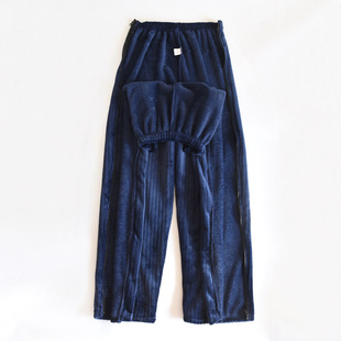 髋骨骨折盆骨手术后穿的拉链裤子男薄绒秋冬膝盖置换病号睡裤大码