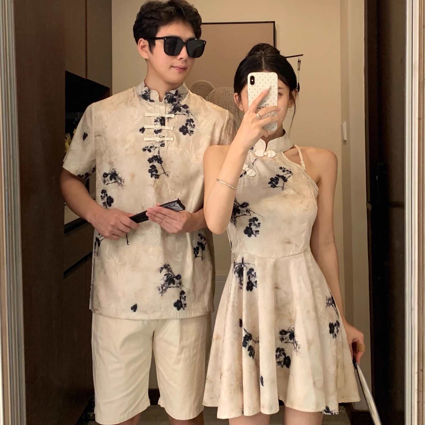 新中式情侣装改良旗袍