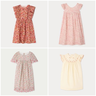 BP新款夏季liberty碎花女童连衣裙生日礼服