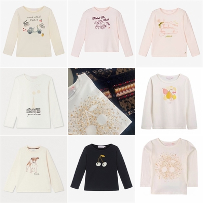 秋冬新品 BP樱桃女童打底外穿纯棉长袖T恤