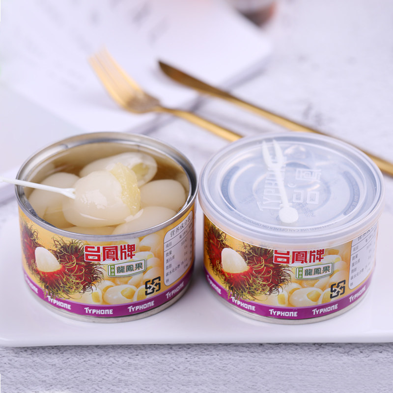包邮 泰国原产台湾进口台凤牌龙凤果红毛丹夹凤梨罐头227g*3罐