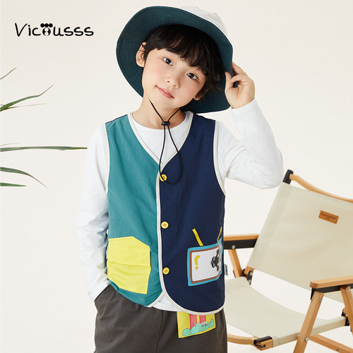 viciusss背心拼接撞色