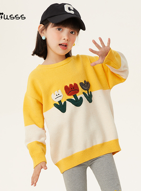 viciusss丸社女童针织衫2025新款秋冬季儿童男孩打底毛衣洋气上衣