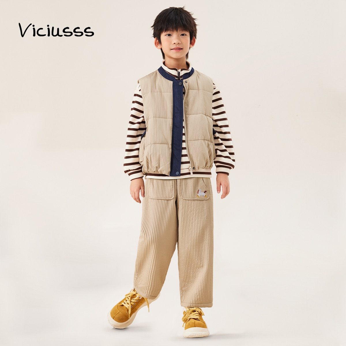 男童棉服马甲背心2025新款外穿