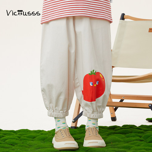 viciusss女童卡通印花阔腿裤春秋