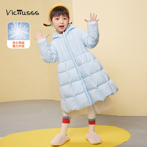 Viciusss女童羽绒服冬季加厚保暖