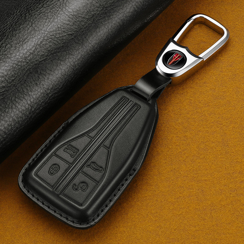 适用红旗hs5钥匙套2020款hs7真皮包h9h5汽车保护壳19款h7扣高档男