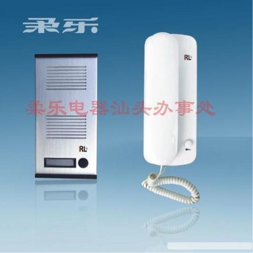 柔乐有线单户家用对讲门铃带开锁功能非可视一拖一楼宇电话3205A