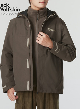 JackWolfskin狼爪摇粒绒三合一秋冬户外城市保暖P绒外套A61864A