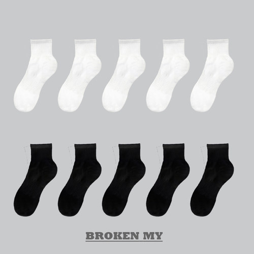 白袜broken棉运动防臭男