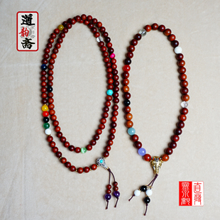 正宗道家108流珠81颗念珠36颗手持道门念珠雷击枣木佛珠配饰定制