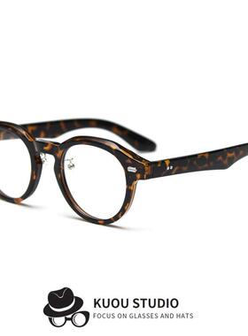 新款日韩复古近视眼镜框男女文艺TR90平光镜架玳瑁可配度数