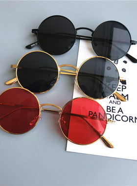 太阳眼镜小圆形框嘻哈复古男女