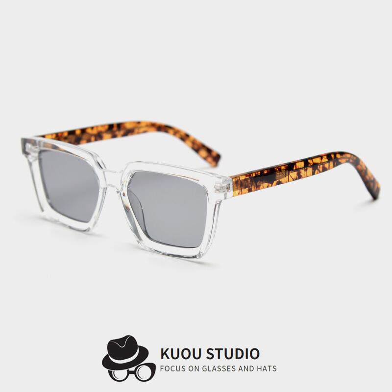 欧美跨境复古小方框偏光太阳眼镜潮男女时尚街拍墨镜丙酸脚