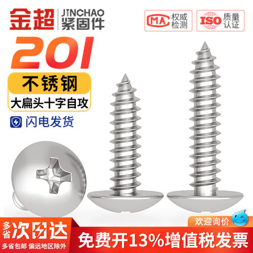 【专票13%】201大扁头自攻螺丝