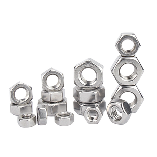 304不锈钢细牙螺母反牙六角螺帽左旋螺丝帽M6M8M10M12M16*1*1.5*2
