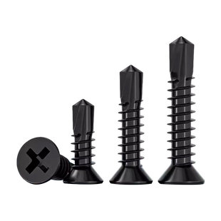 黑色410不锈钢十字沉头平头钻尾螺丝钉自攻自钻彩钢瓦沉头燕尾丝