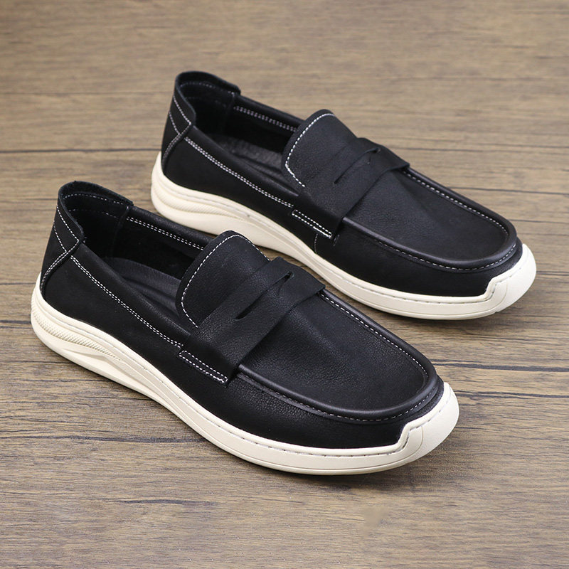 男士夏季豆豆鞋真皮透气款休闲皮鞋男懒人一脚蹬夏季乐福软底男鞋,流行男鞋,乐福鞋（豆豆鞋）,淘宝优惠券,粉丝福利购,淘宝优惠卷