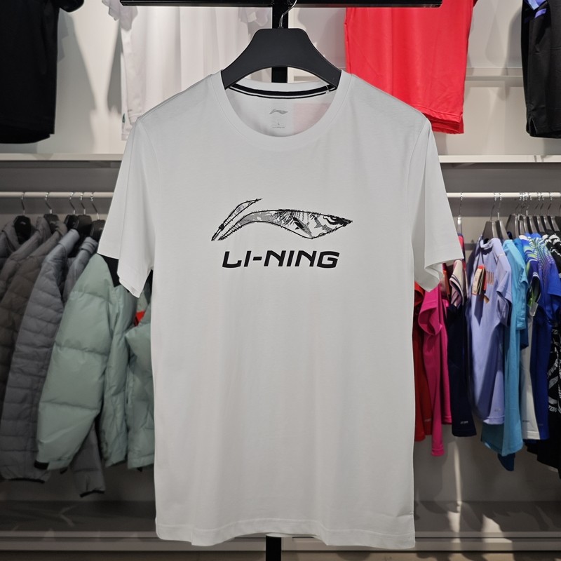 李宁短袖文化衫纯棉透气官方正品