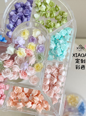 XIAOANAIL夏天彩色逼真感软玫瑰
