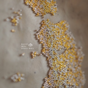 XIAOANAIL美甲饰品小钢珠0.4MM品质保色基础常备金属套装 指甲DIY